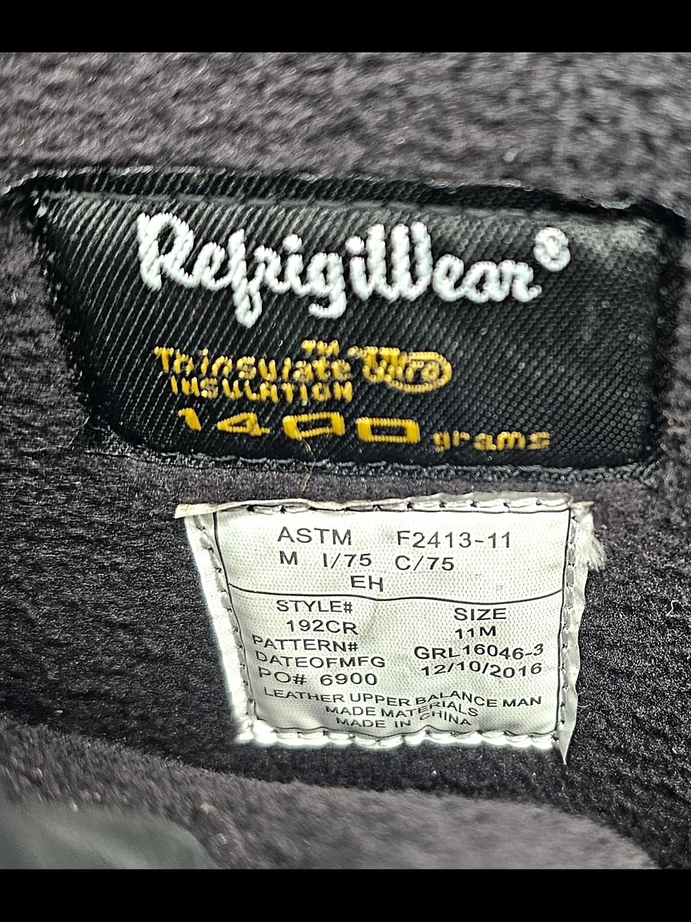 REFRIGIWEAR 1400 GRAMS 192CR Extreme Freezer Pull On Boot